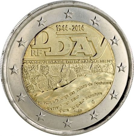 France 2 Euros Commémo. FRANCE 2014 - D-Day