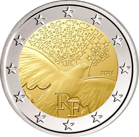 France 2 Euros Commémo. FRANCE 2015 - Paix en Europe