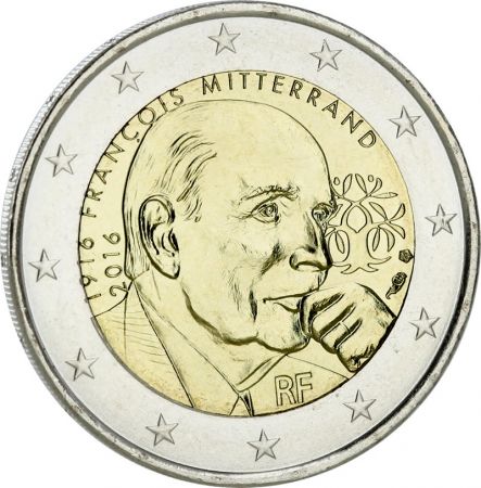France 2 Euros Commémo. FRANCE 2016 - François Mitterrand