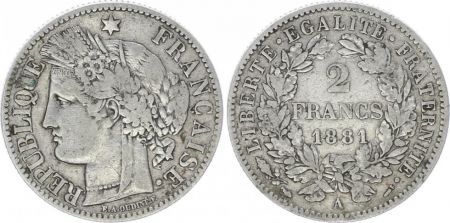 France 2 Francs - Cérès - Années variées 1870-1895