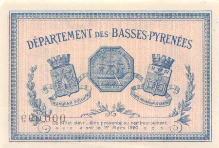 France 2 Francs - Chambre de Commerce de Bayonne 1915 - SPL