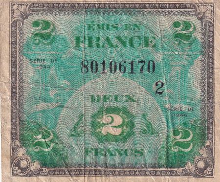 France 2 Francs - Drapeau - 1944 - Série - VF.16.01