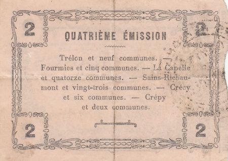 France 2 francs - Fourmies commune - 1917 - Série 3