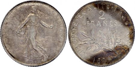 France 2 Francs - Semeuse - 1899 - Argent
