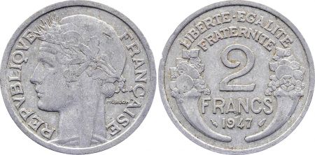 France 2 Francs - Type Morlon - France 1947 (UN)