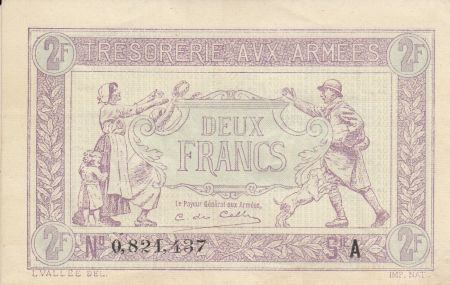 France 2 Francs  Trésorerie aux armées  - 1917 A  0.824.437
