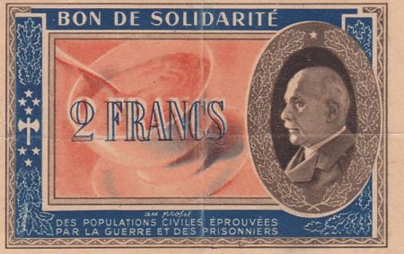 France 2 Francs Bon de Solidarité Pétain - Bol de Soupe 1941-1942 - VF - Série BF