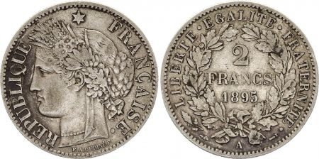France 2 Francs Cérès - 1895 A Paris Argent