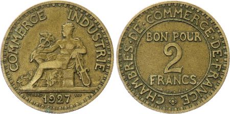 France 2 Francs Chambre de Commerce -1927