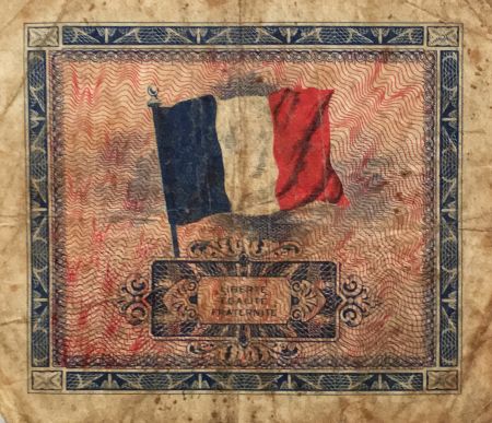 France 2 Francs Impr. américaine (drapeau) - 1944 - PTB
