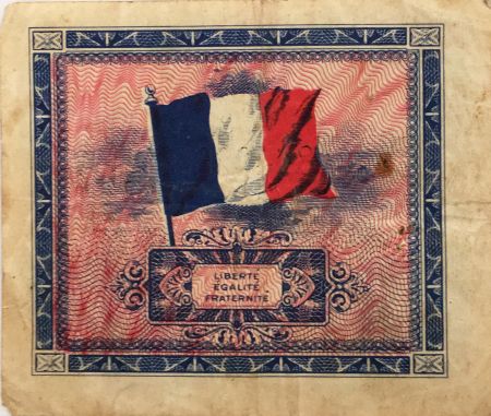 France 2 Francs Impr. américaine (drapeau) - 1944 Série 2 - TB