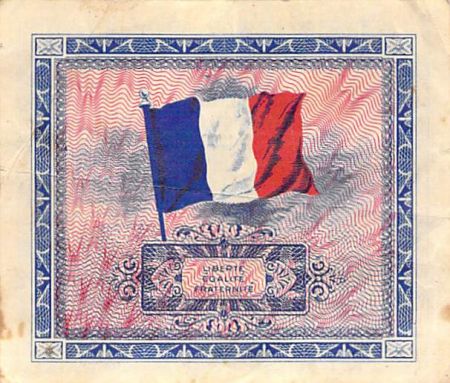 France 2 Francs Impr. américaine (drapeau) - 1944 Série 2 - TTB