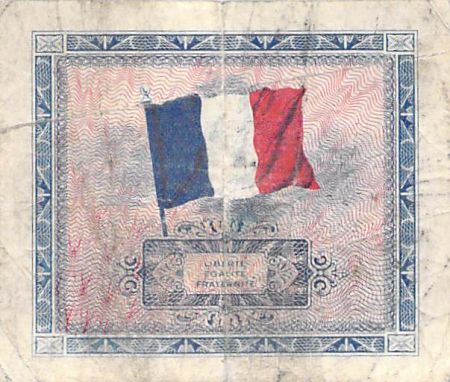 France 2 Francs Impr. américaine (drapeau) - 1944 Série X - TB