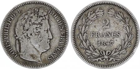 France 2 Francs Louis-Philippe 1847 A Paris Argent