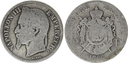 France 2 Francs Napoléon III - 1866 A Paris
