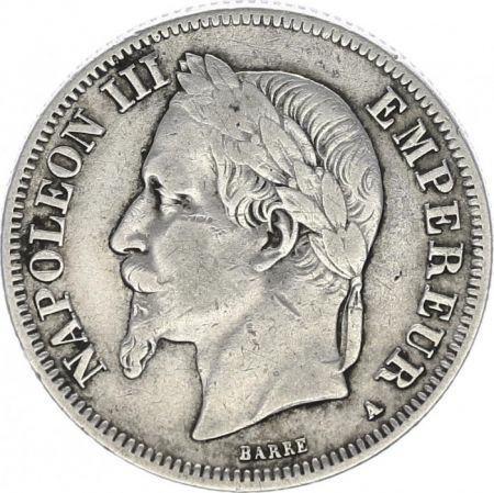 France 2 Francs Napoléon III - Armoiries 1868 A