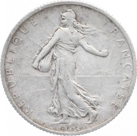France 2 Francs Semeuse - 1910 - Argent