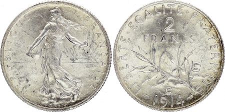 France 2 Francs Semeuse - 1914 C Castelsarrasin