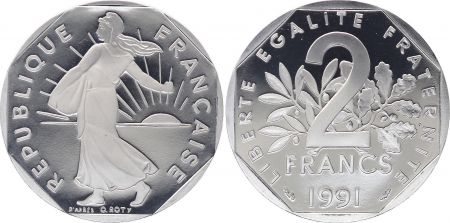 France 2 Francs Semeuse - 1991 - Frappe BE