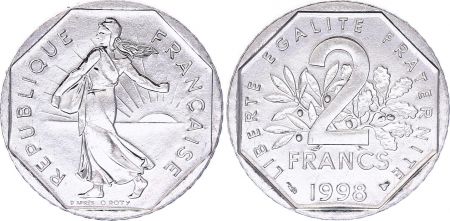France 2 Francs Semeuse - 1998 SPL - Issu de rouleau