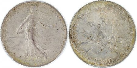 France 2 Francs Semeuse -1920 - PCGS MS 63