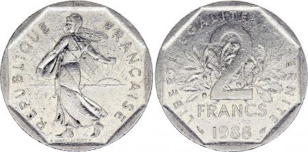 France 2 Francs Semeuse FRANCE 1988 (EC)