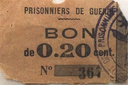 France 20 Centimes - Bon des Prisonniers de Guerre - PTB