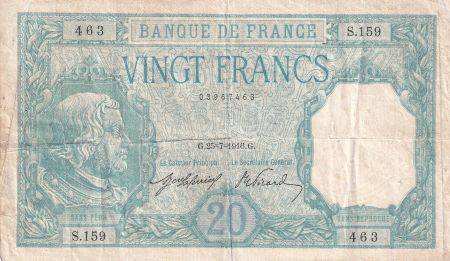 France 20 Francs - Bayard - 25-07-1916- Série S.159 - TB+ - F.11.01