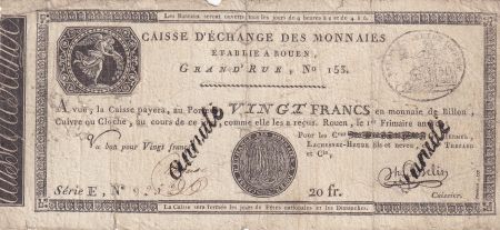 France 20 Francs - Caisse d\'échange des Monnaies Rouen - 1803