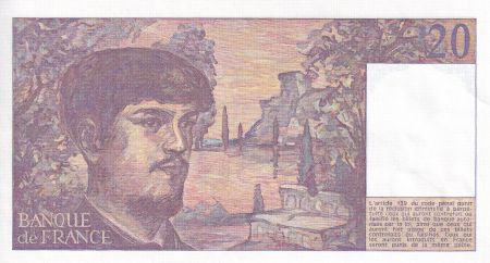 France 20 Francs - Debussy - 1980 - Série A.001 - F.66.01A1