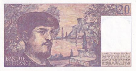 France 20 Francs - Debussy - 1980 - Série L.002 - F.66.01