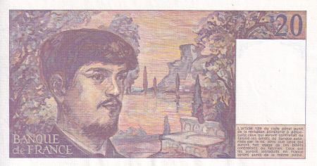France 20 Francs - Debussy - 1988 - Série L.023 - F.66.09