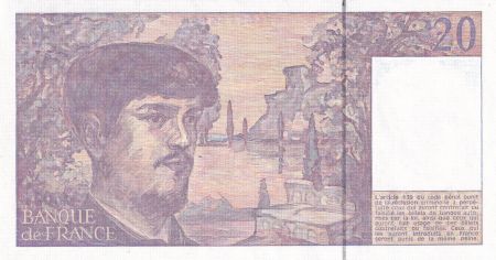 France 20 Francs - Debussy - 1990 - Série A.031 - F.66BIS.01A31