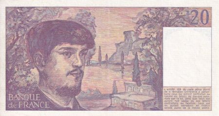 France 20 Francs - Debussy - Série O.003 - 1980 - SUP - F.66.01