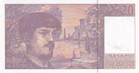 France 20 Francs - Debussy - Signé Vigier - 1993 - Série J.046 - F.66BIS.05