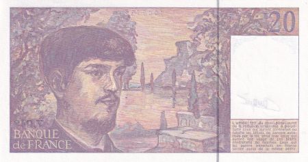 France 20 Francs - Debussy - Signé Vigier - 1993 - Série V.043 - F.66BIS.05