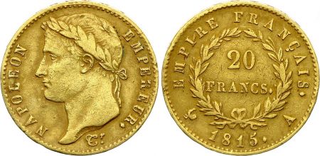 France 20 Francs - Napoléon I - 100 Jours  - 1815 A Paris  Or