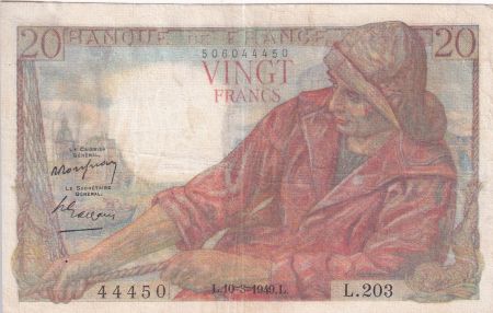 France 20 Francs - Pêcheur - 10-03-1949 - Série L.203 - F.13.14