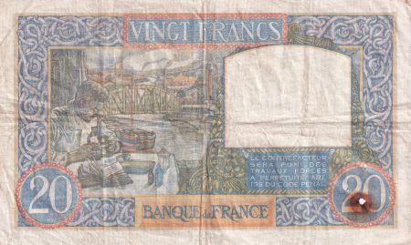 France 20 Francs - Science et Travail - 22-02-1940 - Série T.390 - F.12.02
