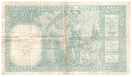 France 20 Francs Bayard - 01-08-1918 Série M.5094 - TTB