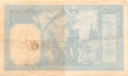 France 20 Francs Bayard - 11-01-1919 - Série X.6183 - TB+