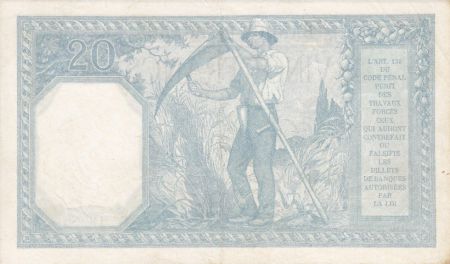 France 20 Francs Bayard - 21-06-1917 Série X.2372
