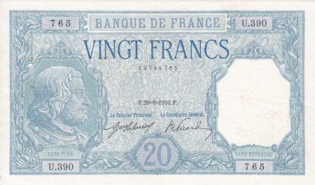 France 20 Francs Bayard - 29-08-1916 Série U.390