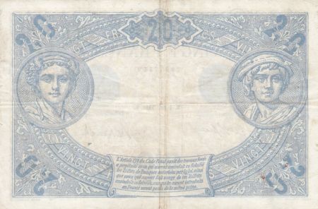 France 20 Francs Bleu - 07-03-1912 Série C.1356 - TTB
