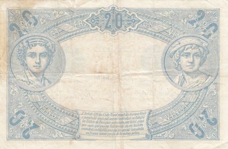 France 20 Francs Bleu - 09-07-1912 Série M.2178- TB+