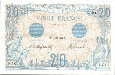 France 20 Francs Bleu - 23-05-1906 Série E.484