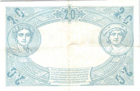 France 20 Francs Bleu - 23-05-1906 Série E.484
