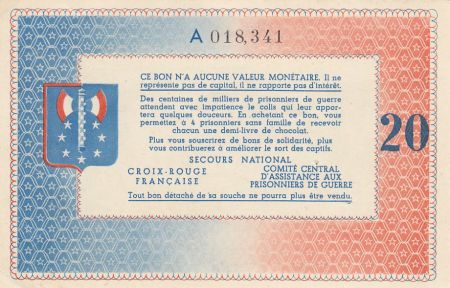 France 20 Francs Bon de Solidarité - 1941-1942