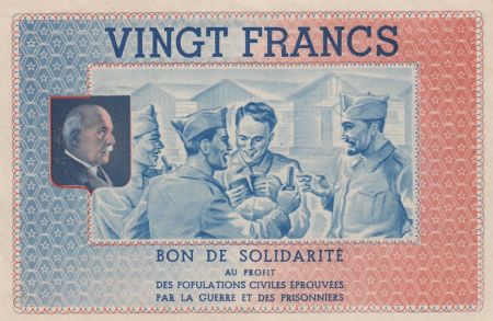 France 20 Francs Bon de Solidarité - 1941-1942