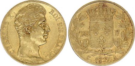 France 20 Francs Charles X - 1827 A Paris - Or